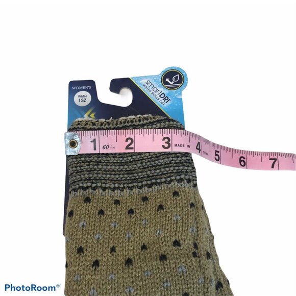 Isotoner Womens One Size smartDRI Chevron Knit Mittens With Fleece Lining New - Picture 8 of 11